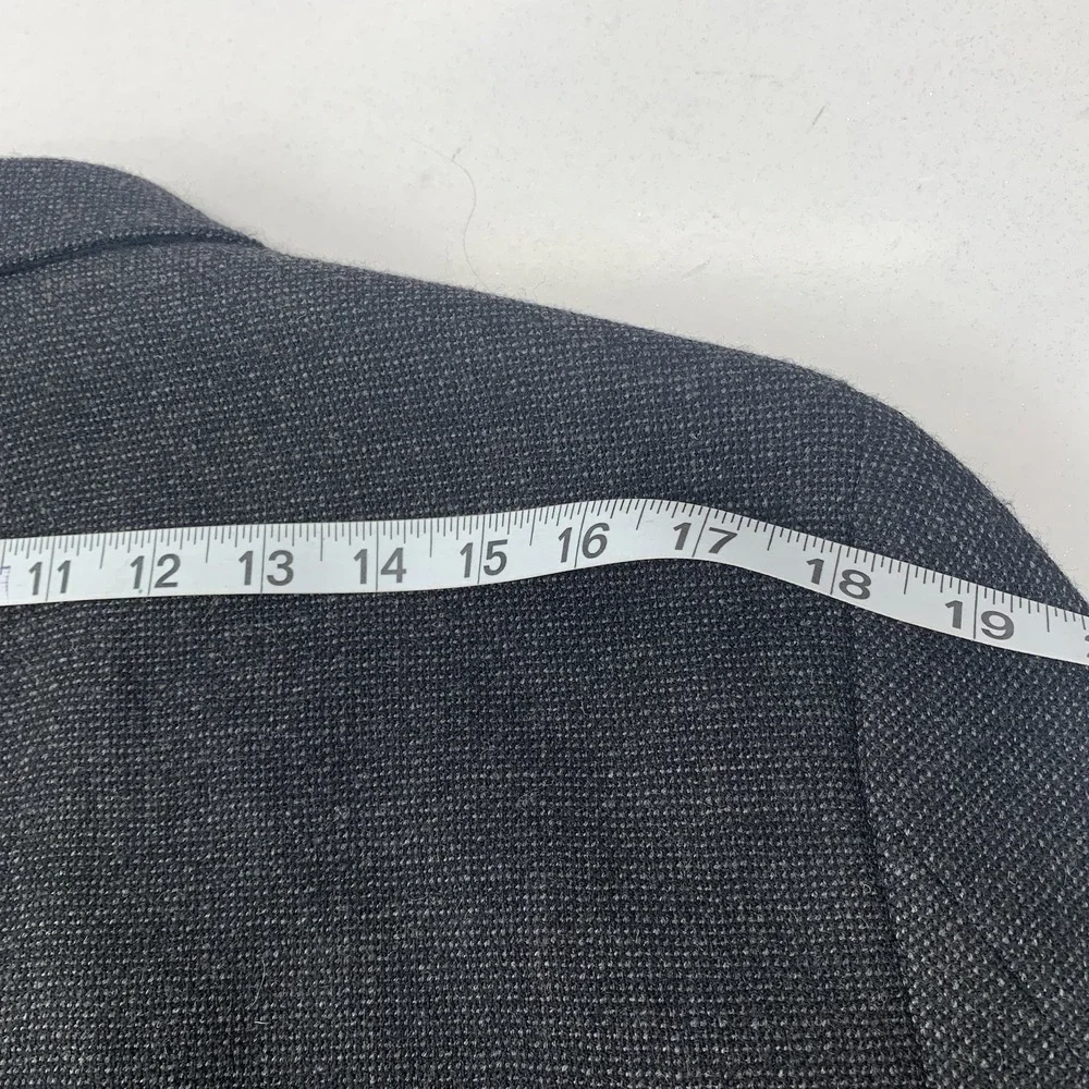 Tommy Hilfiger Sport Coat Blazer Black Tweed 40 R Wool  2 Button Business  Work